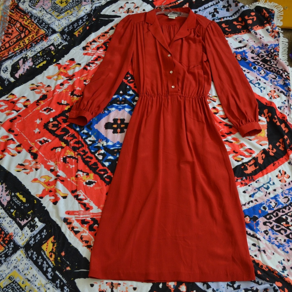 Vintage 100% Silk Dress